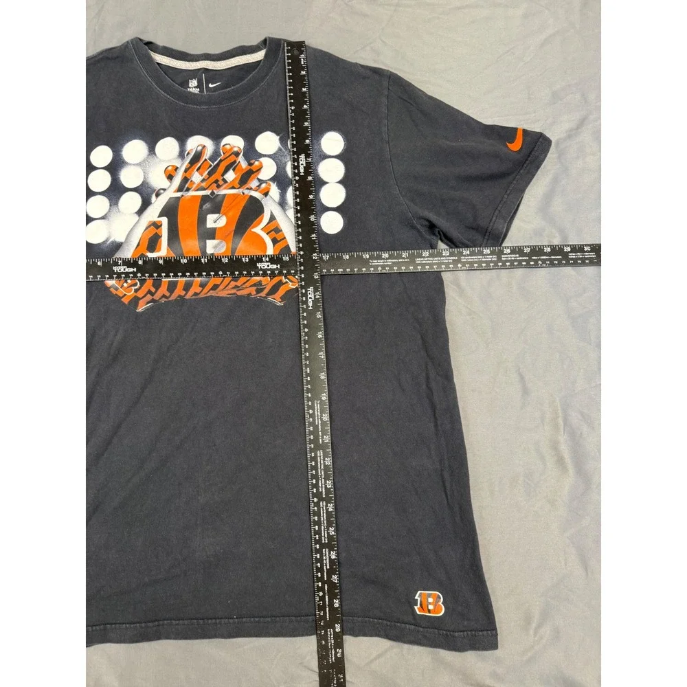 Nike NFL Cincinnati Bengals Mens XL Black Graphic T-Shirt Football Team Apparel